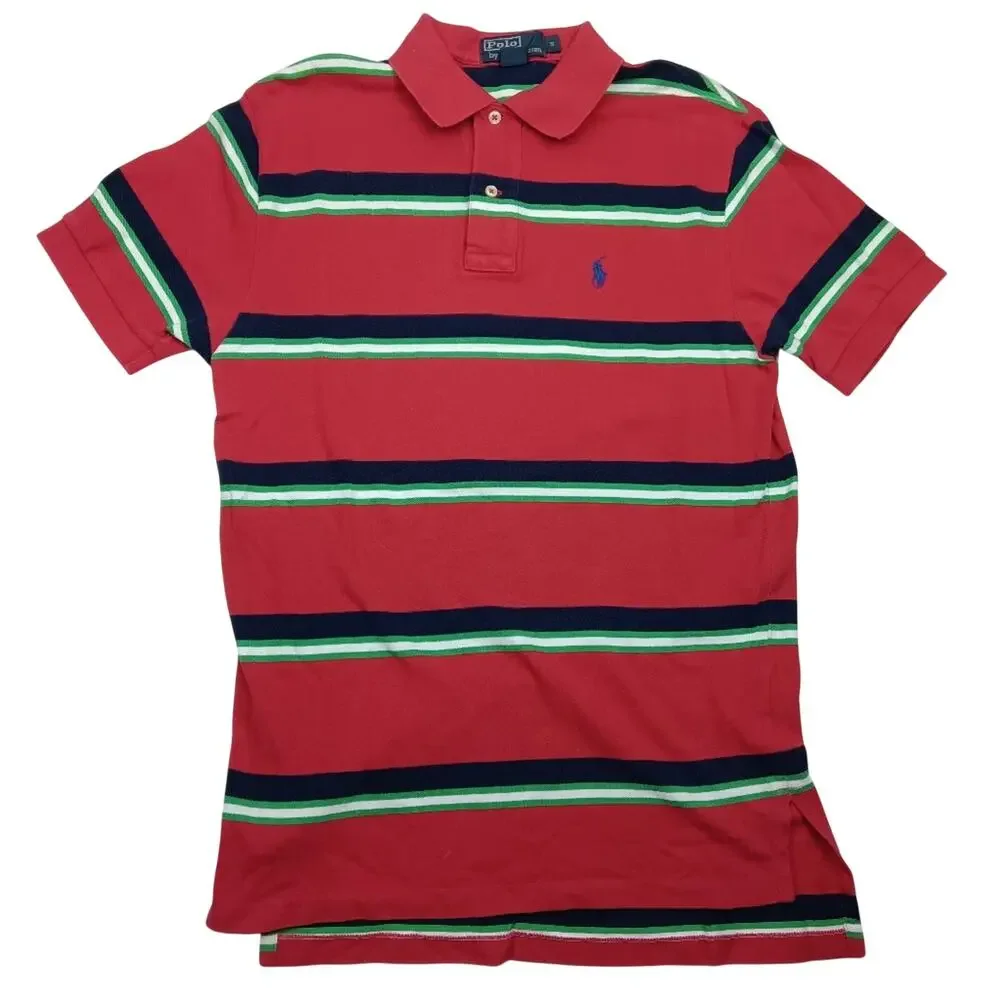 Polo by Ralph Lauren Men's Red Striped Shirt
